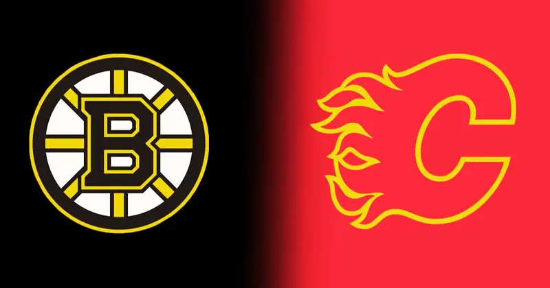 Bruins vs Flames Teams Logo